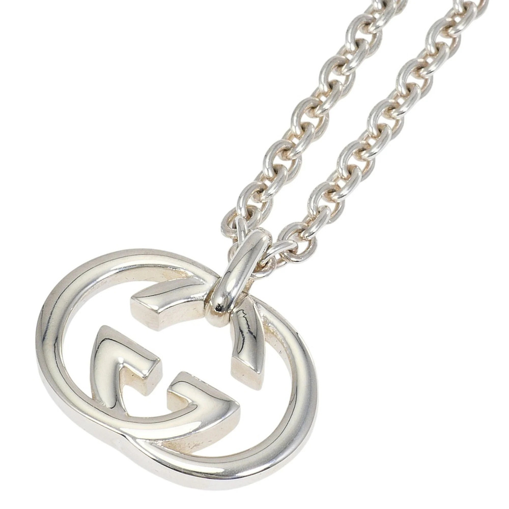 Gucci Interlocking G Silver Necklace, Total Weight 24.6g, 50cm, Like New Cond...